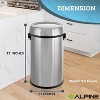 Alpine Industries Commercial Trash Can with Swing Lid Stainless Steel 17 Gallon (470-65L-1) - 3 of 4