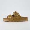 CUSHIONAIRE Cashew Slip On Suede Womens Sandals - Braided Double-Strap Design with Adjustable Big Buckle Sandals for Women - 3 of 4