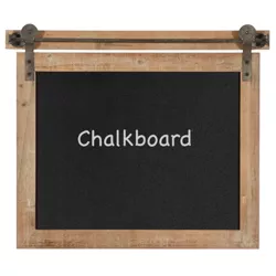 Creative Co-op DA0232 Tin Hanging Chalkboard with Decorative Frame 15 1/4" x 8" 