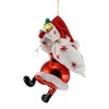 Italian Ornaments 6.5 Inch Jolly Jig Santa Claus With Sack Mgd Ornament Free-Blown Tree Ornaments - 2 of 2