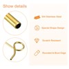 Unique Bargains 304 Stainless Steel Durable Heat Resistant Curly Shaped Design Drinking Straw 4 Pcs - 3 of 4