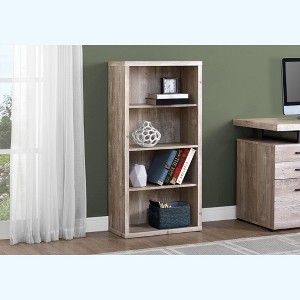 NicBex Transitional Bookcase 3/4/5 Tier Low-Profile Design Grey Eco-Friendly Laminate Bedroom Office Floating Shelf Effect - 1 of 4
