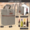OPUX Wine Bag, 4,6 Bottle Cooler Insulated Tote Carrier Travel Picnic BYOB, Leakproof Padded Portable Party Christmas Gift - 3 of 4