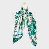 Abstract Satin Bow Hair Twister with Tails - A New Day™ Dark Green/Blue - 2 of 2