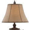 Regency Hill Traditional Table Lamp 31 1/2" Tall USB Charging Port Urn Bronze Faux Silk Bell Shade for Bedroom Living Room Office - 3 of 4