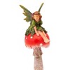 Evergreen Fairy On Mushrooms Garden Stakes - 4 of 4