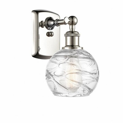 Athens Deco Swirl - 1 Light Wall Sconce In Industrial Style-11 Inches Tall and 6 Inches Wide