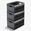 CleverMade Collapsible 3pk 32L 100% Recycled Storage Bin Stone - 3 of 4