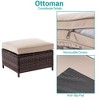 Sonkuki 2-Piece Ottomans with Solution-Dyed Fabric Cushion, All-Weather Wicker Ottomans, Ideal for Patio - 4 of 4