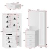 Famapy Stylish White Vanity Table Vanity Cabinet: Abundant Storage, Full-Size Mirror & Dimmable Lights - 3 of 4