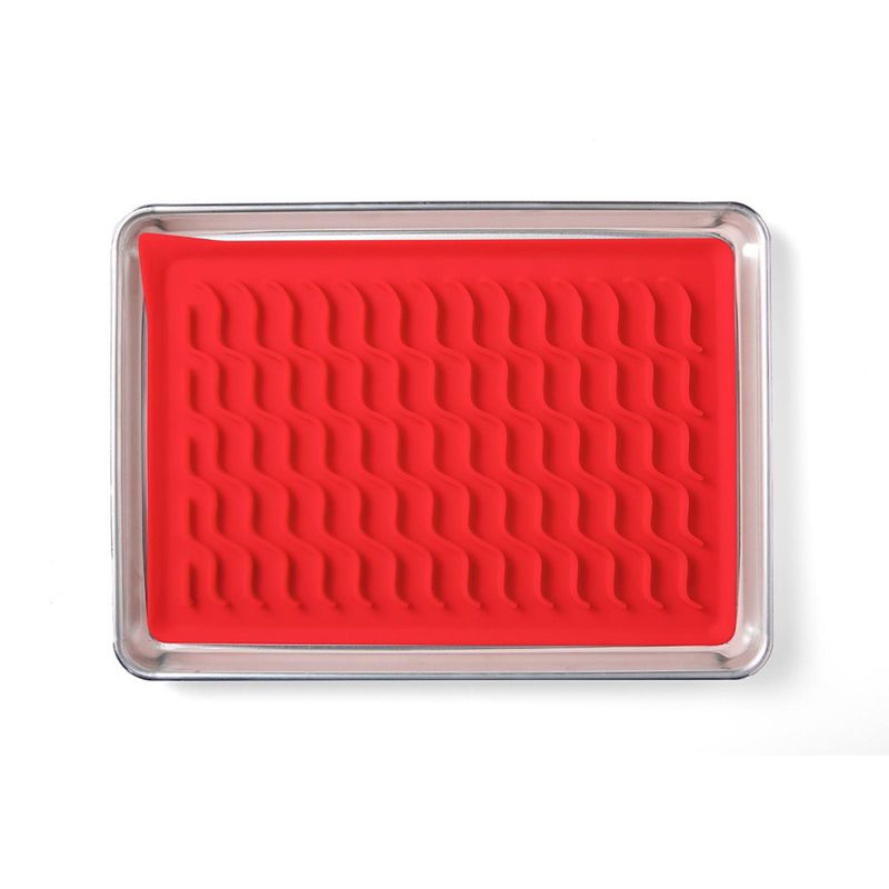 Talisman Designs Silicone Oven-Safe Bacon Mat, 11x17 inches, Red, 2 of 4