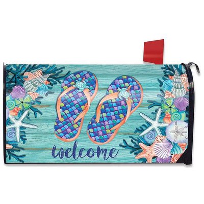 Enjoy Life Flip Flops Summer Magnetic Mailbox Cover Nautical Briarwood Lane