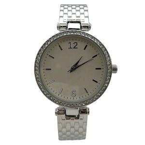 Olivia Pratt Round Face with Rhinestones Bangle Women Watch - 1 of 3
