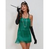 Womens Roaring 20s Costumes Flapper Dress 1920s Vintage Fringe Dress Cocktail Theme Party Dress - 3 of 4