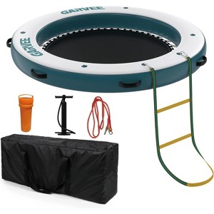 Acekool Inflatable Water Hammock Dock, Mesh Center 8FT/8.5FT/10FT, Heavy Duty Float Ring for Pool, Lake & River, Easy Setup, Party Ready - 1 of 4