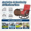 3 Pieces Outdoor Swivel Patio Rocking Chairs, Outdoor Wicker Patio Furniture, 2 Glider Chairs & Side Table, for Backyard, Garden, Balcony, Deck - 3 of 4