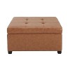 CAVINAS Square Pull-Open Top Ottoman Stool with Storage,Waffle Tufted Ottoman for Bedroom,Living Room - 3 of 4