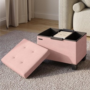 StorageBud Storage Ottoman for Bedroom End of Bed, Fabric Storage Bench, Large Storage Ottoman Bench, Entryway Bench with Storage - 1 of 4
