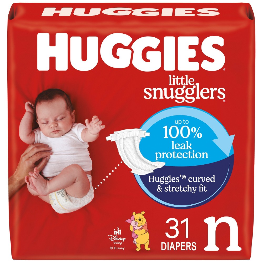 Photos - Nappies Huggies Little Snugglers Diapers Jumbo Pack - Size Newborn - 31ct 