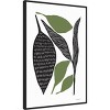 23" x 33" Seasons Black and Green by Statement Goods Framed Canvas Wall Art Print - Amanti Art: Modern Lithograph, Botanical Theme - 2 of 4