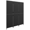 vidaXL Room Divider 3 Panels Black Poly Rattan - 4 of 4