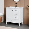 30" Bathroom Vanity, Modern Bathroom Cabinet with Sink Combo Set, Bathroom Storage Cabinet with a Soft Closing Door and 3 Drawers - Leovsnove - 2 of 4
