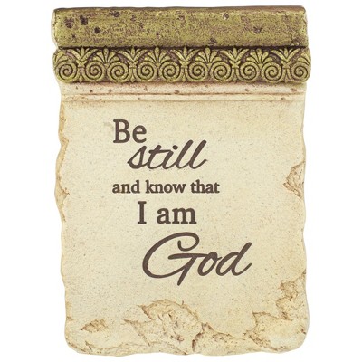 Northlight 8” Inspirational Religious “Be Still and Know That I Am God” Plaque with Easel