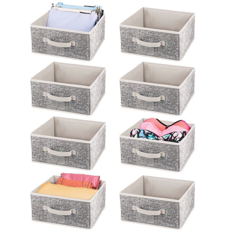 mDesign Soft Fabric Closet Organizer Box with Pull Handle, 1 of 10