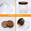 5-Piece Glass Canisters with Wooden Lids for Tea, Sugar, Coffee, Candy & Spices - 3 of 4