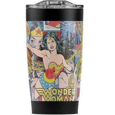 DC Wonder Collage Steel Tumbler 20oz Coffee Travel Mug