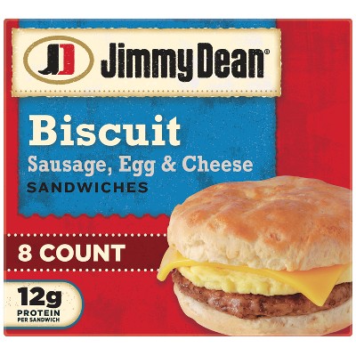 Jimmy Dean Frozen Sausage Egg & Cheese Biscuit - 8ct/36oz : Target