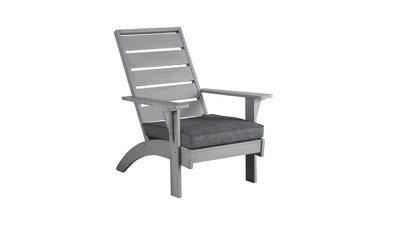 Rockport Gray Acacia Wood Outdoor Chair with Cushion
