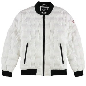 GUESS Mens Puffer, Stamp Bomber Jacket - 1 of 2