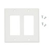 Impresa 20 Pack 2-Gang Wall Plates, Double Light Switch Cover Guard, White, 4.53 x 4.57 In - 4 of 4