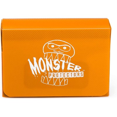 Monster Magnetic Double Trading Card Deck Box(Orange) - 2 Removable Deck Sleeves - Holds 150 Gaming TCGs- Use w Yugioh, Magic The Gathering, Pokemon