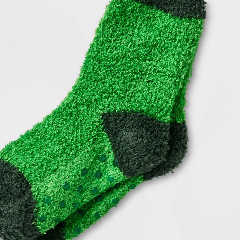 Boys&#39; Minecraft 2pc Pajama Set with Socks - Green, 4 of 5