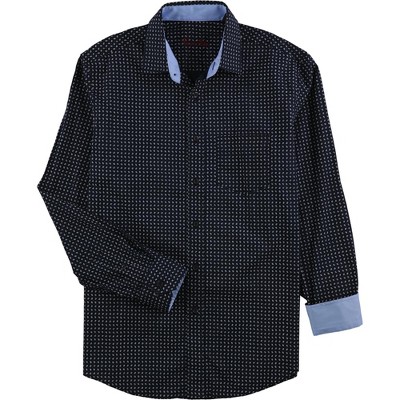 Tasso Elba Mens Foulard Micro-Paisley Button Up Shirt