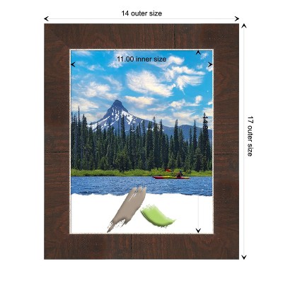 Wildwood Brown Narrow Walnut Woodgrain Picture Frame 11x14