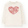SmileyWorld Christmas Outline Heart - Youth Long Sleeve Graphic T-Shirt - 2 of 4