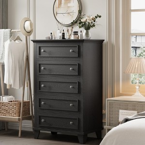 Garvee 5 Drawer Dresser for Bedroom, 48" Tall Wood Dresser & Chests of Drawers, Modern TV Stand Chest Organizer for Living Room - 1 of 4