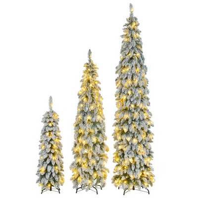 Versatile Snow Flocked Pre-Lit Christmas Tree