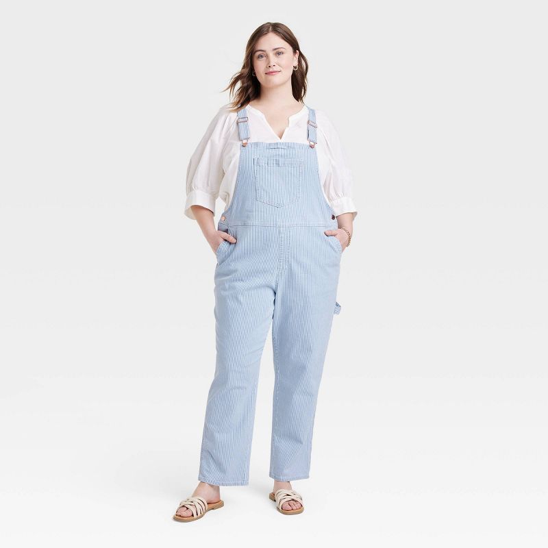 Womens Denim Boyfriend Overalls - Universal Thread™ Light Blue Striped 26 : Target Womens Denim Boyfriend Overalls... 