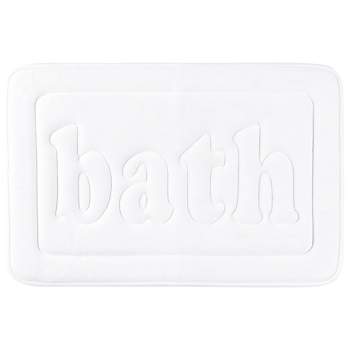30x20 Petal Bath Mat White - Moda At Home : Target