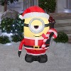 Gemmy Christmas Airblown Inflatable Minion Stuart Licking Candy Cane, 3.5 ft Tall, Yellow - 2 of 4