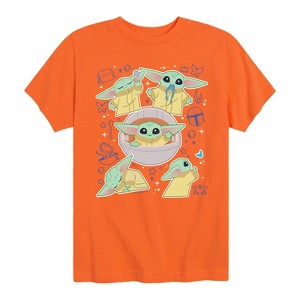 Boys' - The Mandalorian - Grogu Stickers Short Sleeve Graphic T-Shirt - 1 of 4