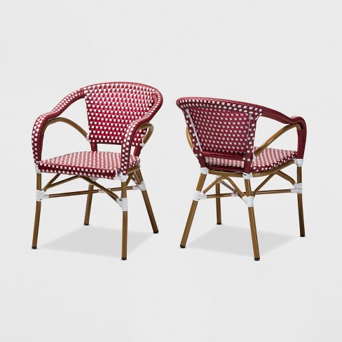 Red 2025 bistro chairs