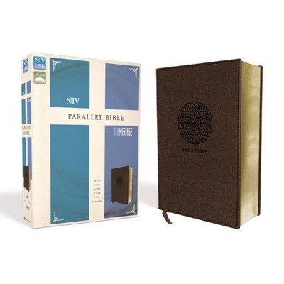 NIV, the Message, Parallel Bible, Leathersoft, Brown - by  Zondervan (Leather Bound)