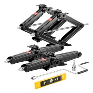 VEVOR 5000 lbs RV Scissor Jacks, 4-23.4 in RV Stabilizer Leveling Scissor Jacks, Set of 4, Heavy Duty Stabilizer Jack with Crank Handle, Black - 1 of 4