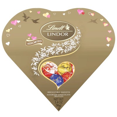 Lindt Lindor Valentine's Friendship Heart Assorted Chocolates - 3.4oz