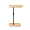 CAVINAS Coffee Tables for Living Room Oval Coffee Table Couch Tray Table Bamboo Height Adjustable Side Table with Slots for Apartment - 2 of 4